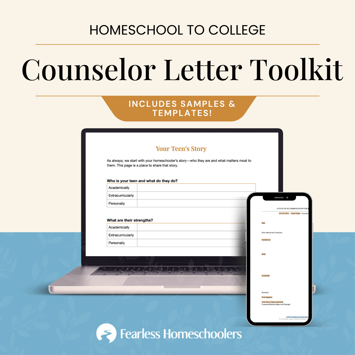 Homeschool Counselor Letter Toolkit